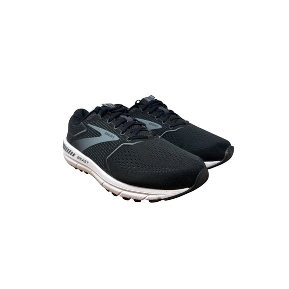 Brooks Beast 20 Men's Size 10 Wide 2E Running Shoes Black Grey White 1103272E051 - Picture 2 of 12